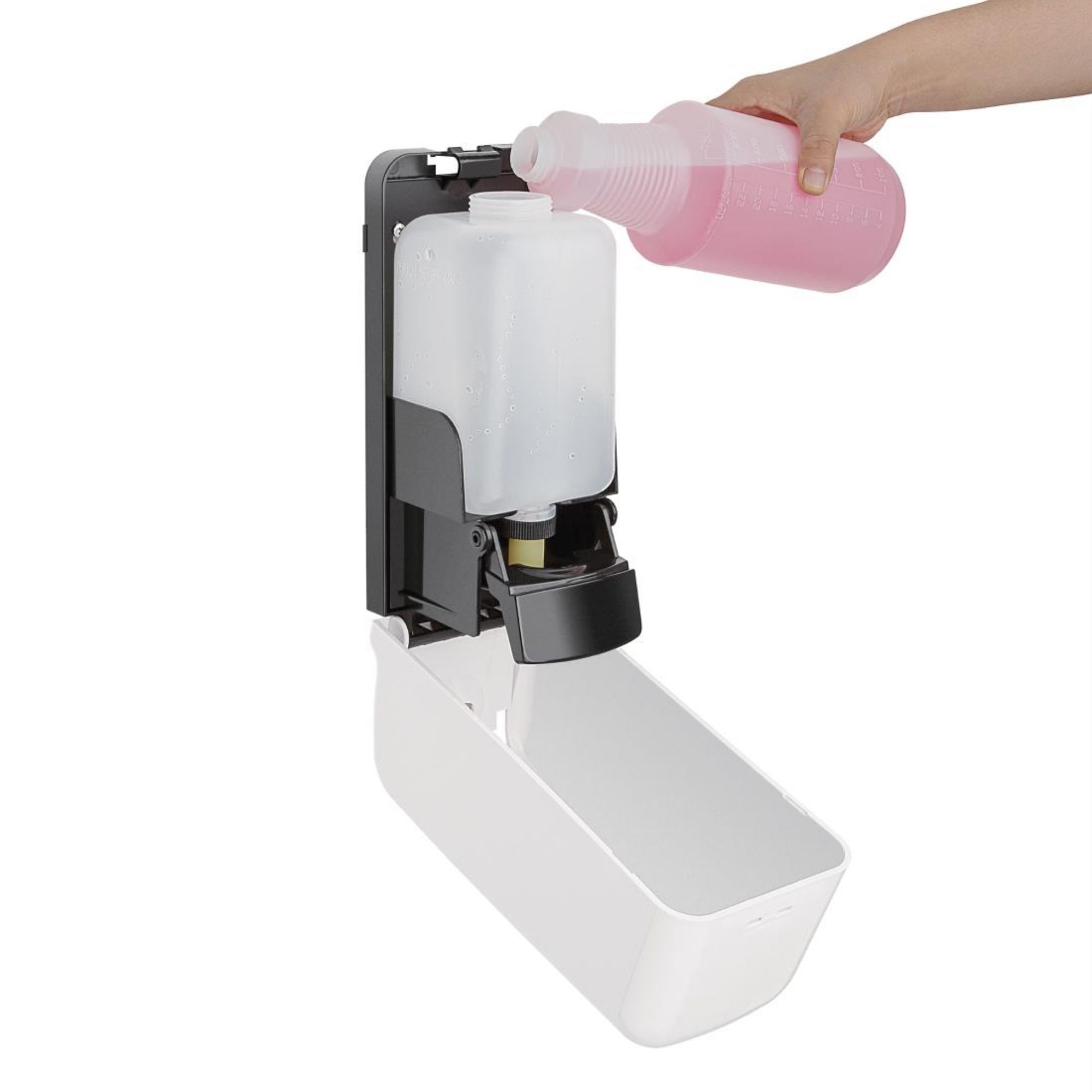 Picture of Jantex Liquid Soap and Hand Sanitiser Dispenser 1Ltr