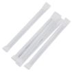 Picture of Fiesta Compostable Individually Wrapped Paper Cocktail Stirrer Straws Black (250 Pack) - FP441