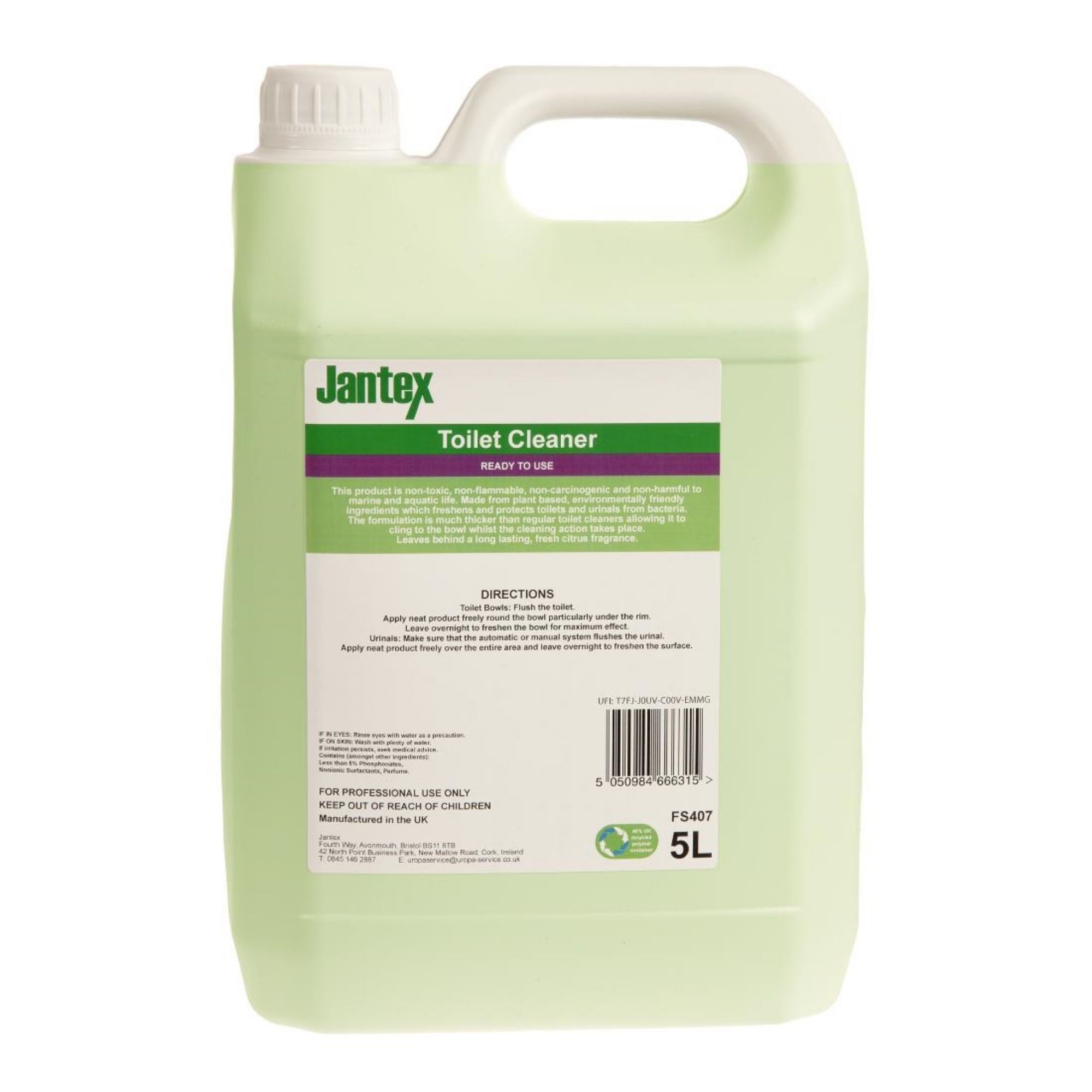 Picture of Jantex Green Toilet Cleaner Ready To Use 5Ltr