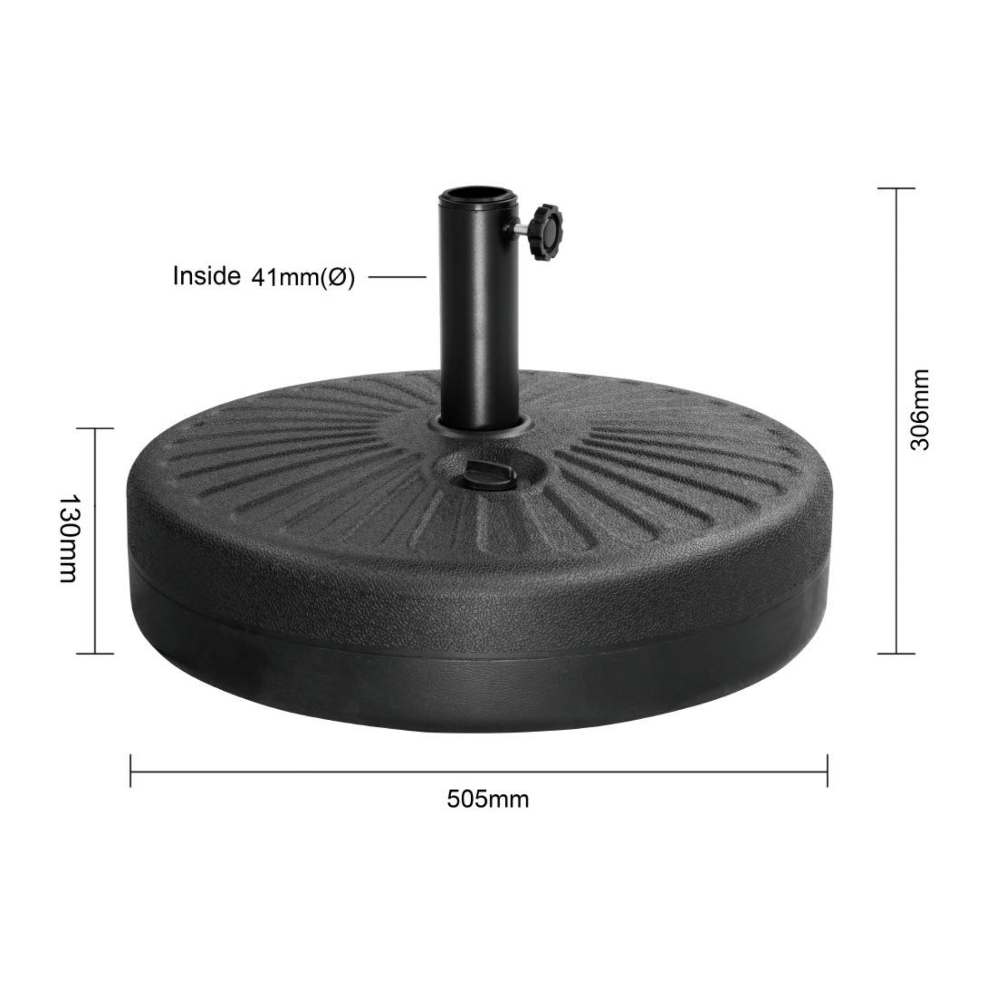 Picture of Bolero Parasol Base Black - 20Ltr