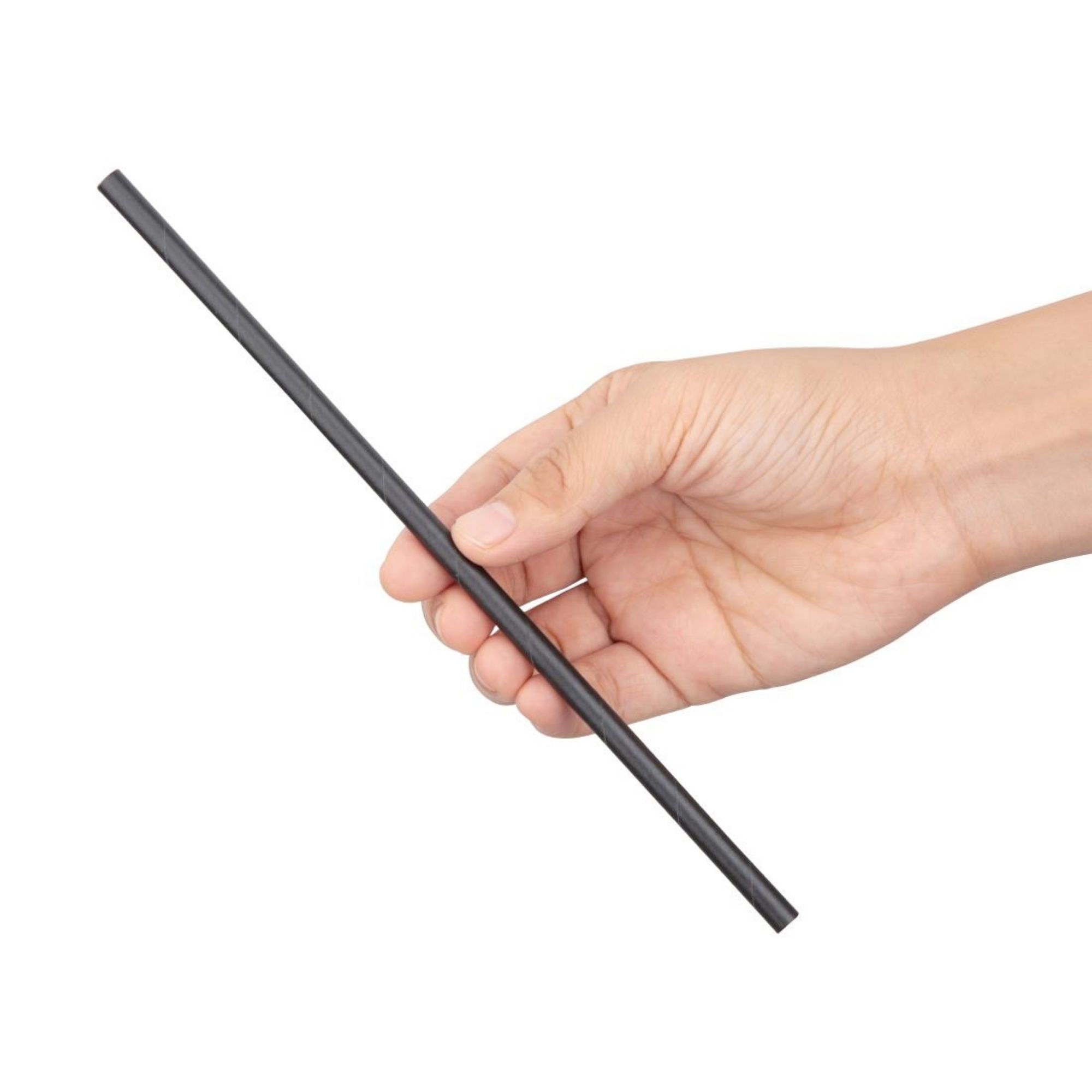 Picture of Fiesta Compostable Individually Wrapped Paper Straws Black (Pack of 250)