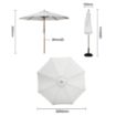 Picture of Bolero Round Parasol Grey 3m