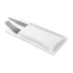 Picture of Tork Premium LinStyle Cutlery Napkins White (12 x 50 pack)