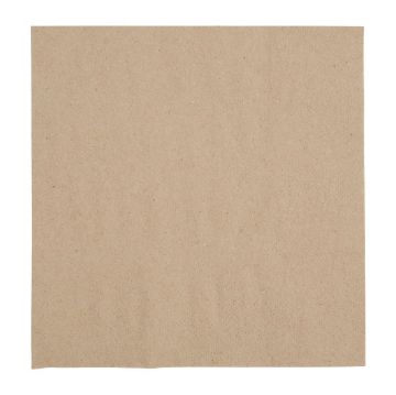 Picture of Fiesta Recyclable Recycled Lunch Napkin Kraft 33x33cm 2ply 1/4 Fold (2000 Pack)