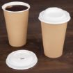 Picture of Fiesta Compostable Bagasse Coffee Cup Lids 340ml / 12oz (1000 Pack)