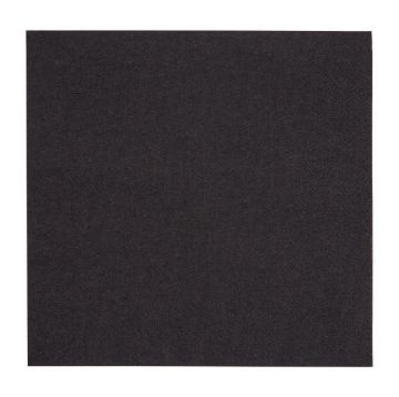 Picture of Fiesta Recyclable Lunch Napkin Black 33x33cm 2ply 1/4 Fold (Pack of 2000)