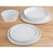 Picture of Olympia Cavolo White Speckle Flat Round Plate - 220mm (Box 6)