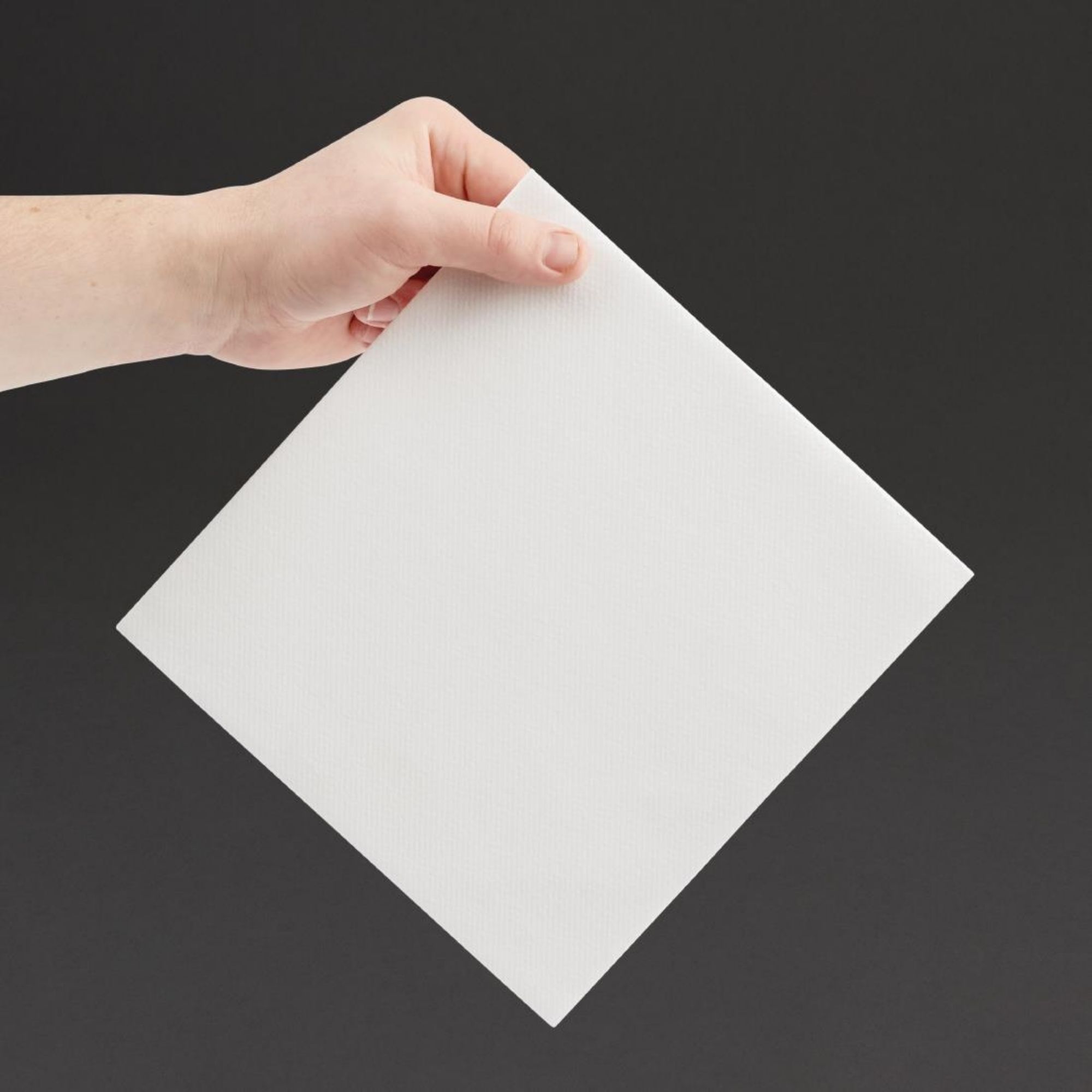 Picture of Fiesta Recyclable Premium Tablin Dinner Napkin White 40x40cm Airlaid 1/4 Fold (500 Pack)