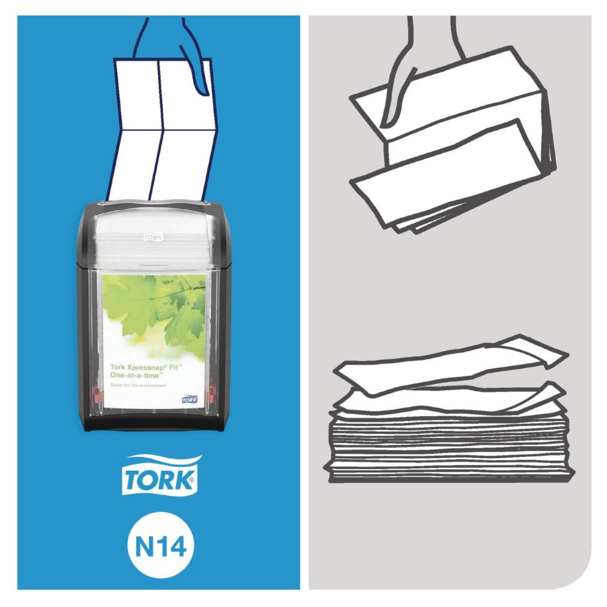 Picture of Tork Xpressnap Fit Recycled Dispenser Napkin Natural 2Ply (Pack of 6x720)