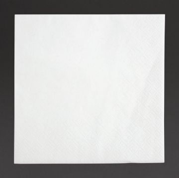 Picture of Fiesta Recyclable Cocktail Napkin White 24x24cm 2ply 1/4 Fold (Pack of 4000)