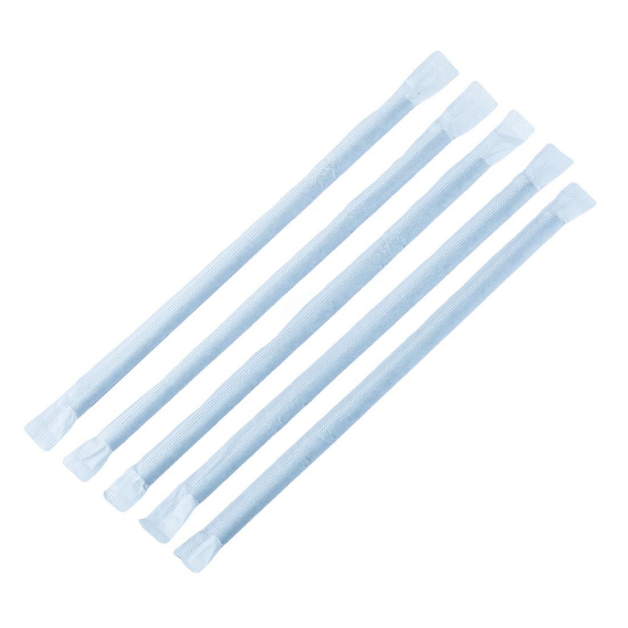 Picture of Fiesta Compostable Individually Wrapped Bendy Paper Straws Black (Pack of 250)