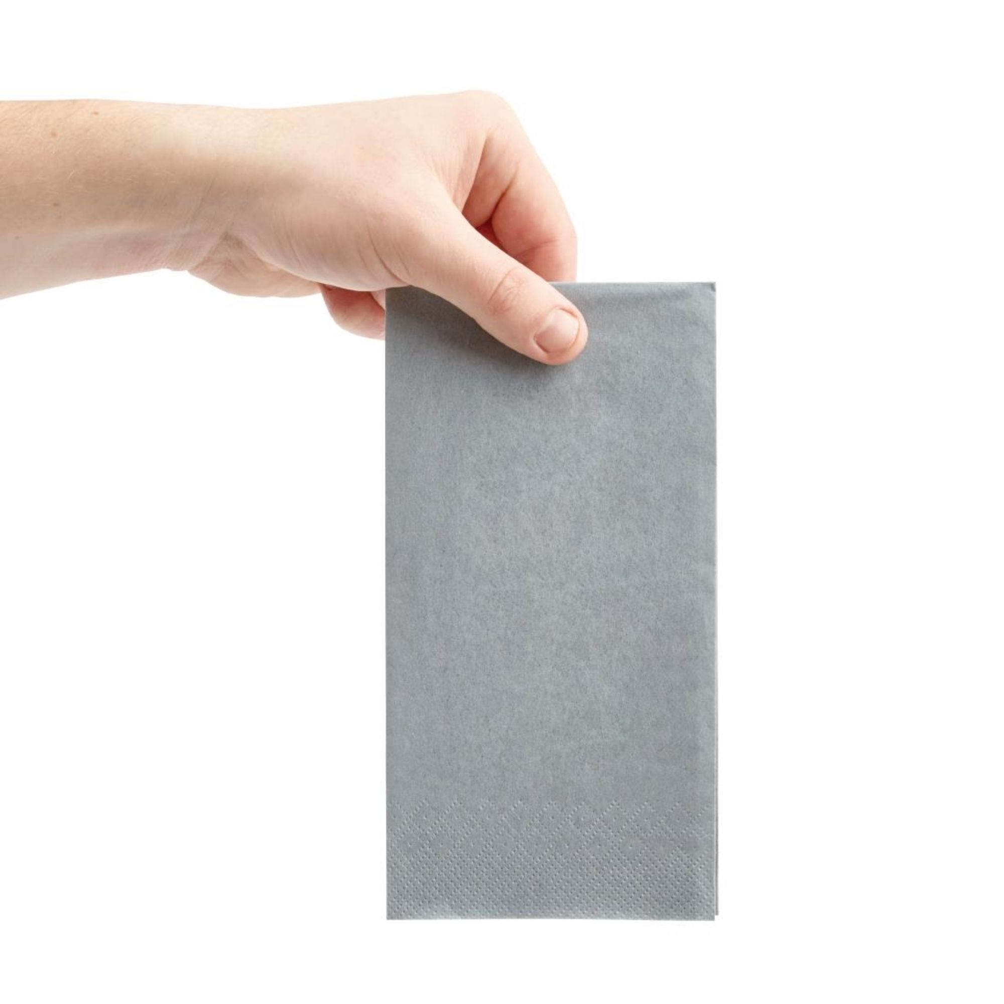 Picture of Fiesta Recyclable Dinner Napkin Grey 40x40cm 2ply 1/8 Fold (Pack of 2000)