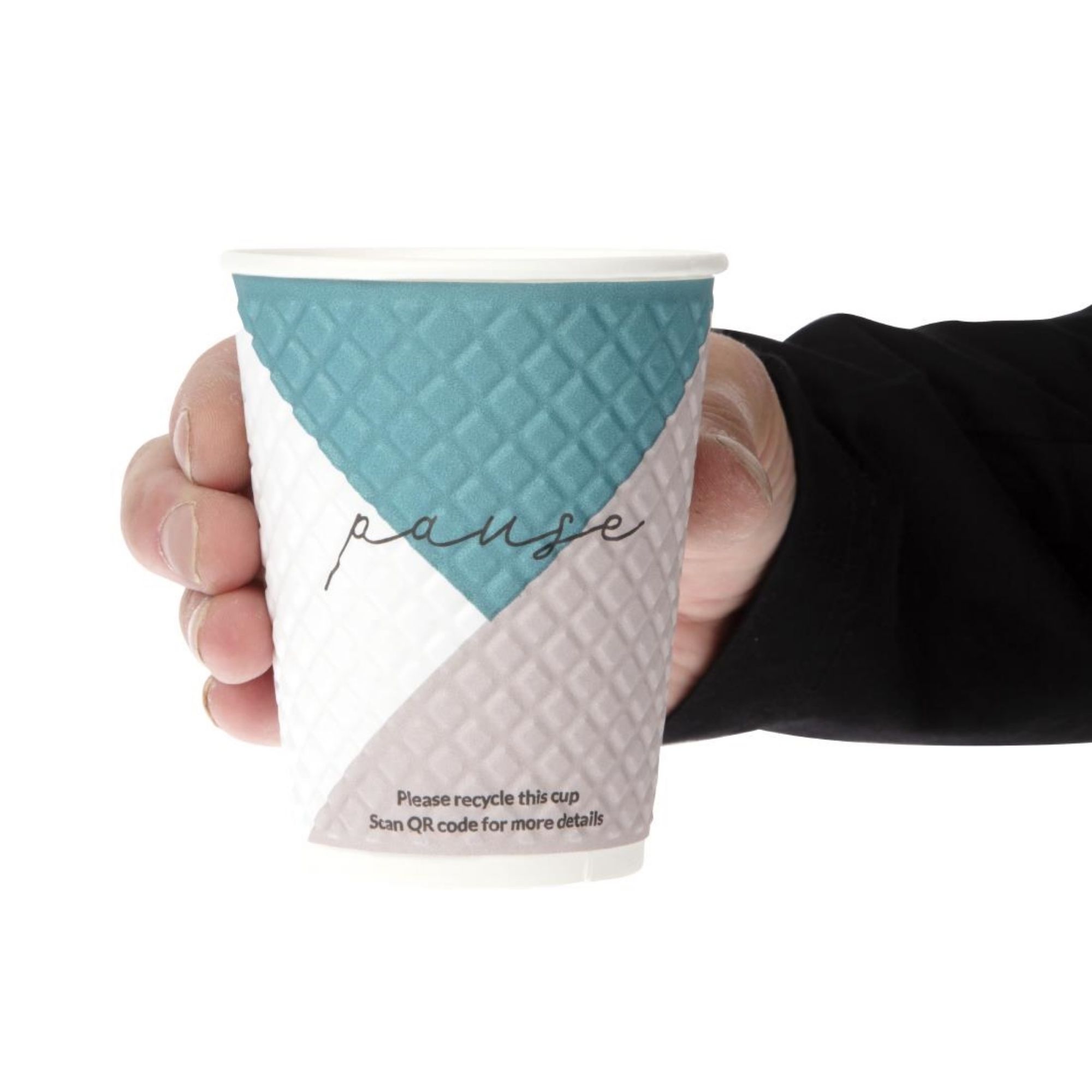 Picture of Huhtamaki Pause Disposable Coffee Cups Double Wall 340ml / 12oz (Pack of 740)