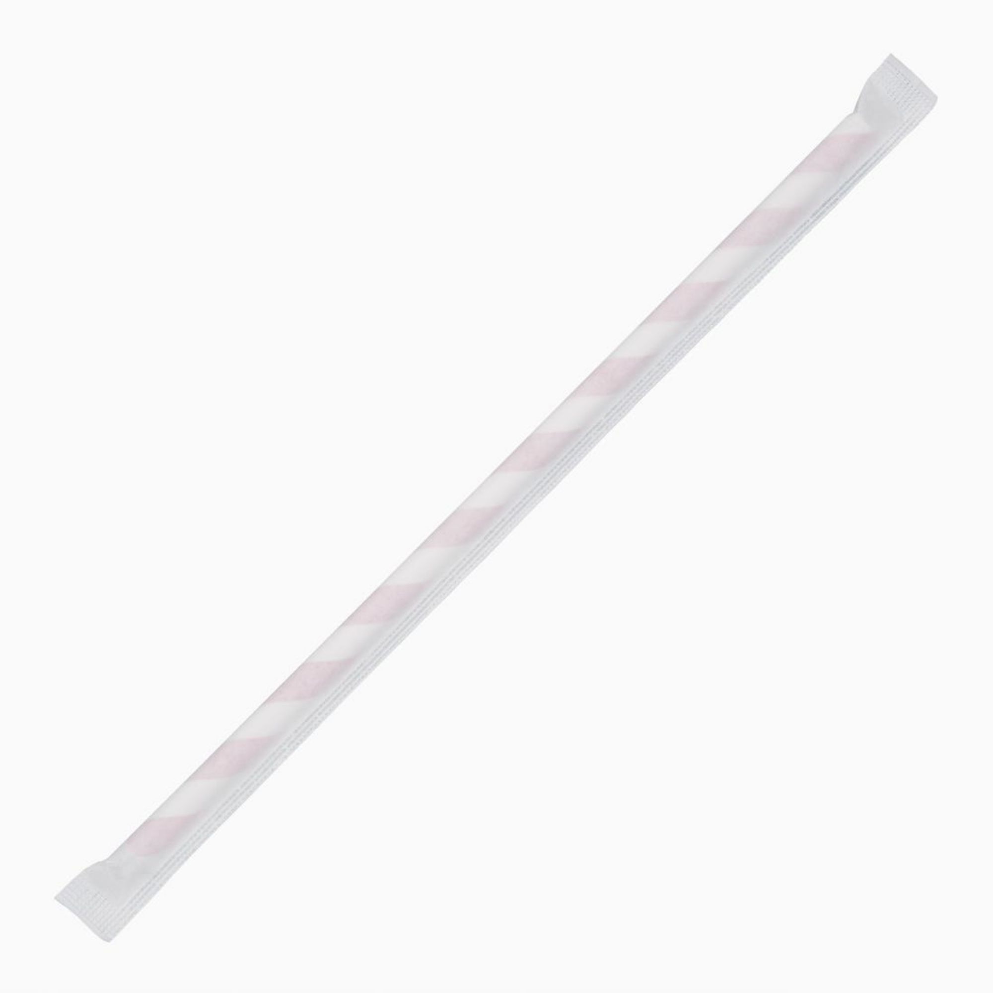 Picture of Fiesta Compostable Individually Wrapped Paper Straws Red Stripes (Pack of 250)