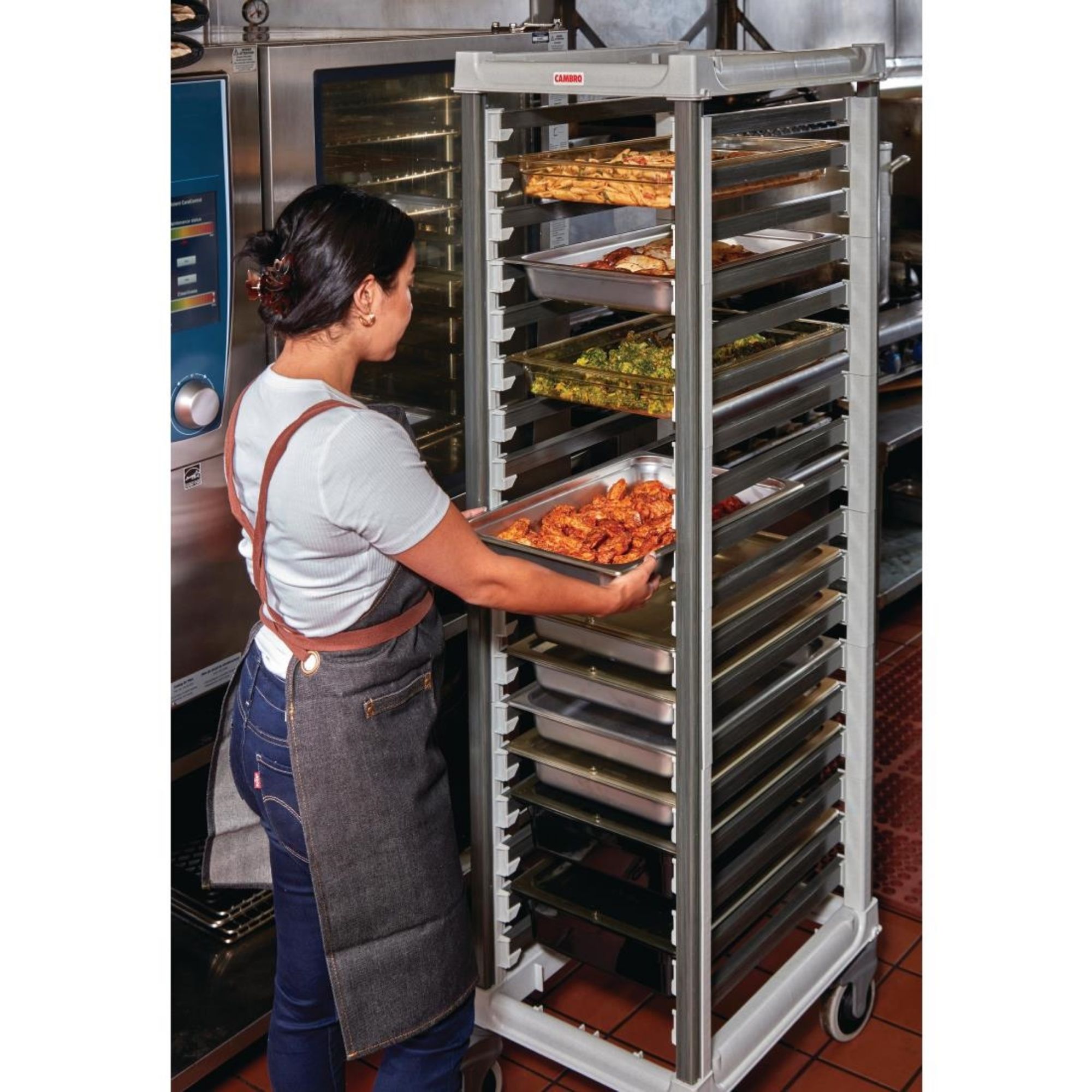 Picture of Cambro 1/1 Gastronorm Trolley 18 Tray Capacity Tall