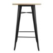 Picture of Bolero Bistro Bar Table with Wooden Top Black