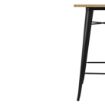 Picture of Bolero Bistro Bar Table with Wooden Top Black