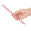 Picture of Fiesta Compostable Individually Wrapped Paper Smoothie Straws Red Stripes (250 Pack)