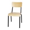 Picture of Bolero Cantina Side Chairs with Wooden Seat Pad and Backrest Black (Pack of 4)
