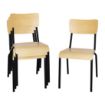 Picture of Bolero Cantina Side Chairs with Wooden Seat Pad and Backrest Black (Pack of 4)