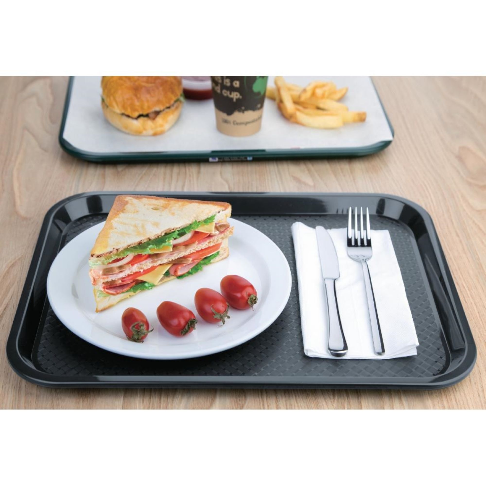 Picture of Olympia Kristallon Foodservice Tray Charcoal 305 x 415mm