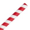 Picture of Fiesta Compostable Paper Smoothie Straws Red Stripes (Pack of 250)