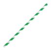 Picture of Fiesta Compostable Bendy Paper Straws Green Stripes (Pack of 250)