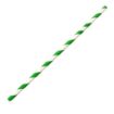 Picture of Fiesta Compostable Bendy Paper Straws Green Stripes (Pack of 250)