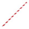 Picture of Fiesta Compostable Bendy Paper Straws Red Stripes (Pack of 250)