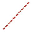 Picture of Fiesta Compostable Bendy Paper Straws Red Stripes (Pack of 250)