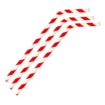 Picture of Fiesta Compostable Bendy Paper Straws Red Stripes (Pack of 250)