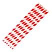 Picture of Fiesta Compostable Bendy Paper Straws Red Stripes (Pack of 250)