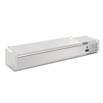 Picture of Polar G-Series Countertop Prep Fridge with Lid 7x 1/4GN