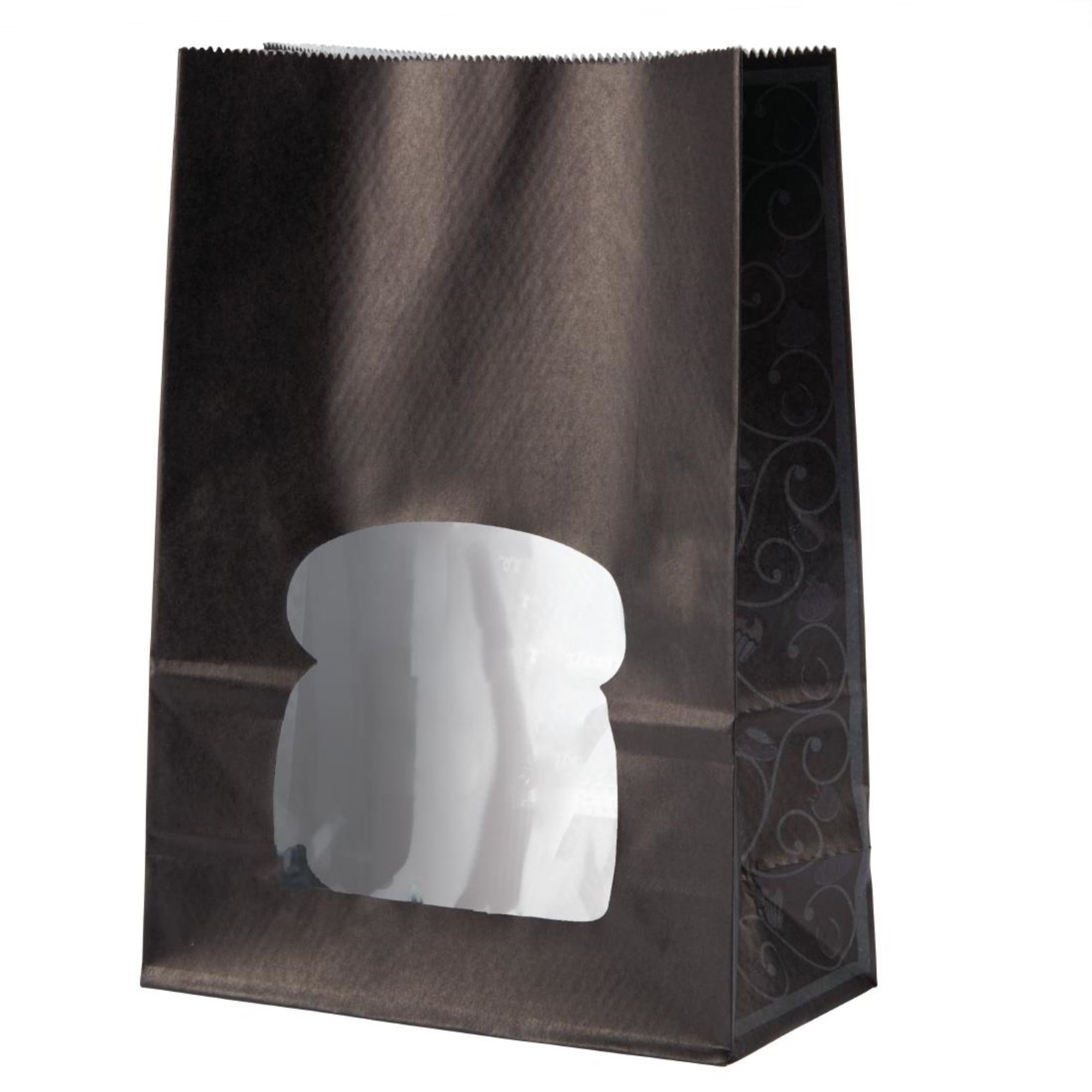 Picture of Colpac Recyclable Paper Sandwich Bags With Window Black (250 pack)