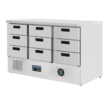 Picture of Polar G-Series Refrigerated Counter Fridge with 9 Drawers 368Ltr