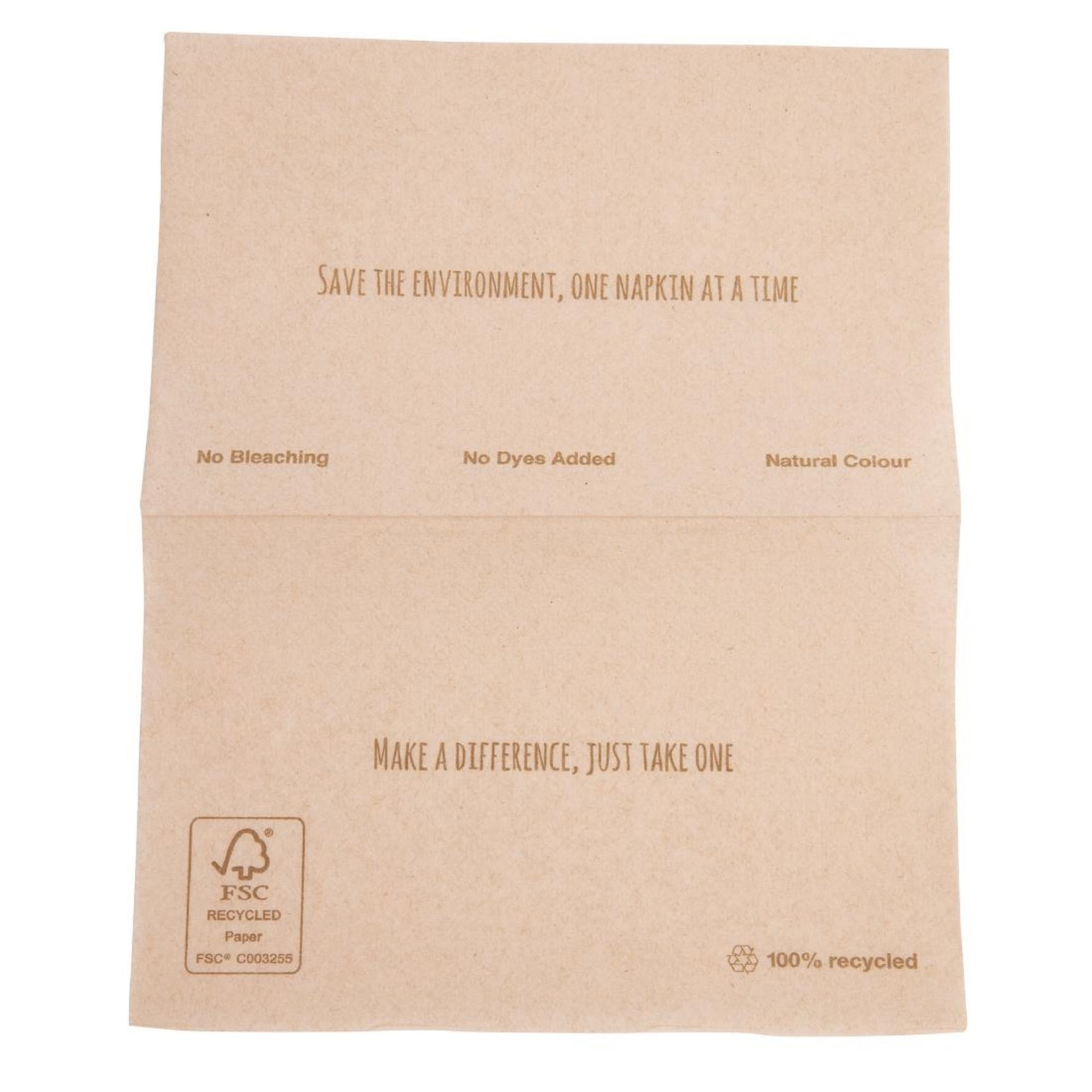 Picture of Tork Xpressnap Recycled Dispenser Napkin Natural 2Ply 1/2 Fold (Pack of 8x1000)