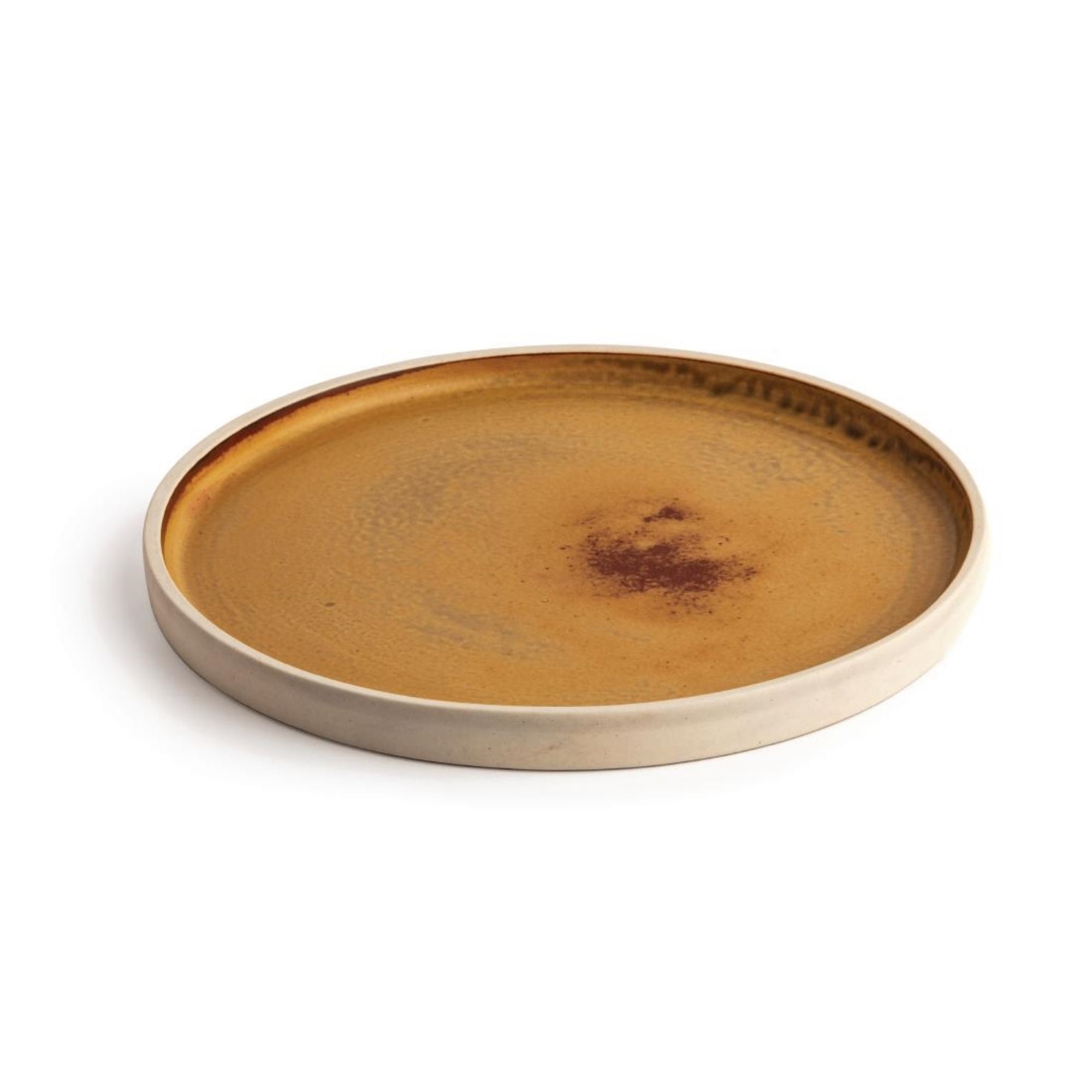 Picture of Olympia Canvas Flat Round Plate Sienna Rust 250mm (Pack of 6)