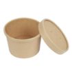 Picture of Colpac Recyclable Kraft Microwavable Soup Cup Lids 8oz and 12oz (Pack of 500)
