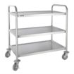 Picture of Vogue Stainless Steel 3 Tier Clearing Trolley Large