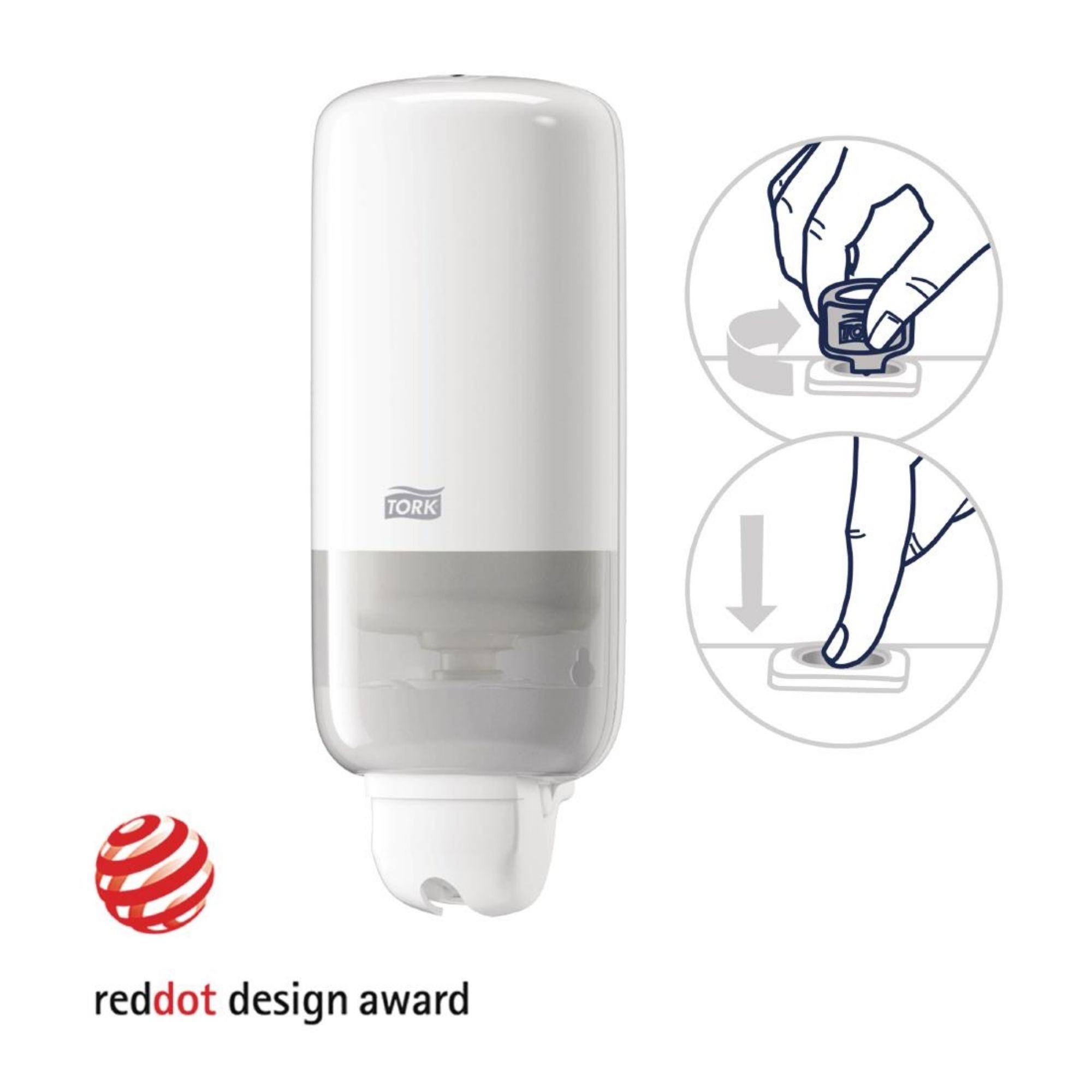 Picture of Tork Manual Liquid and Spray Soap Dispenser White 1Ltr White