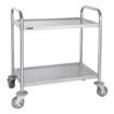 Picture of Vogue Stainless Steel 2 Tier Clearing Trolley Small - F996