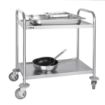 Picture of Vogue Stainless Steel 2 Tier Clearing Trolley Small - F996