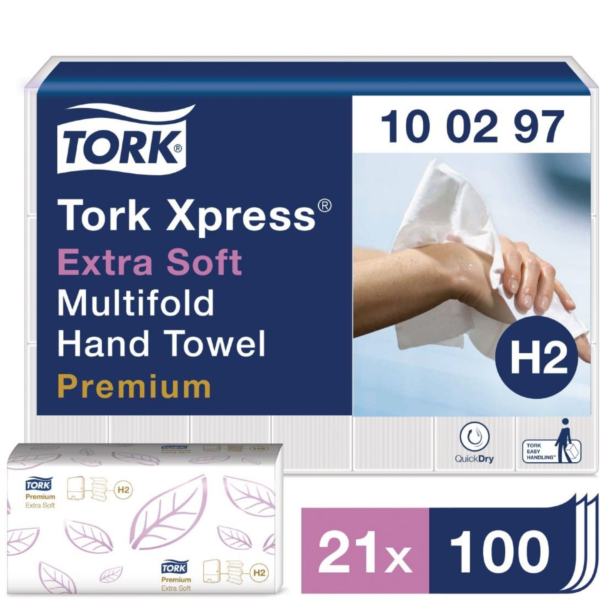 Picture of Tork Xpress Extra-Soft Multi-Fold Hand Towels 2-Ply (2100 Pack)