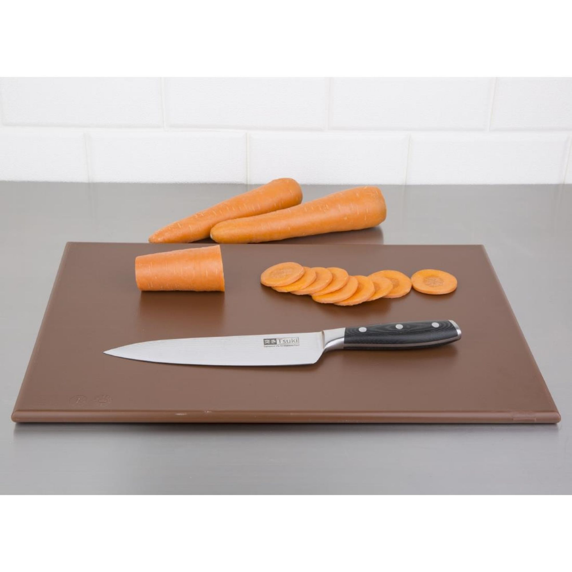Picture of Hygiplas High Density Antibacterial Brown Chopping Board 455x305x12mm