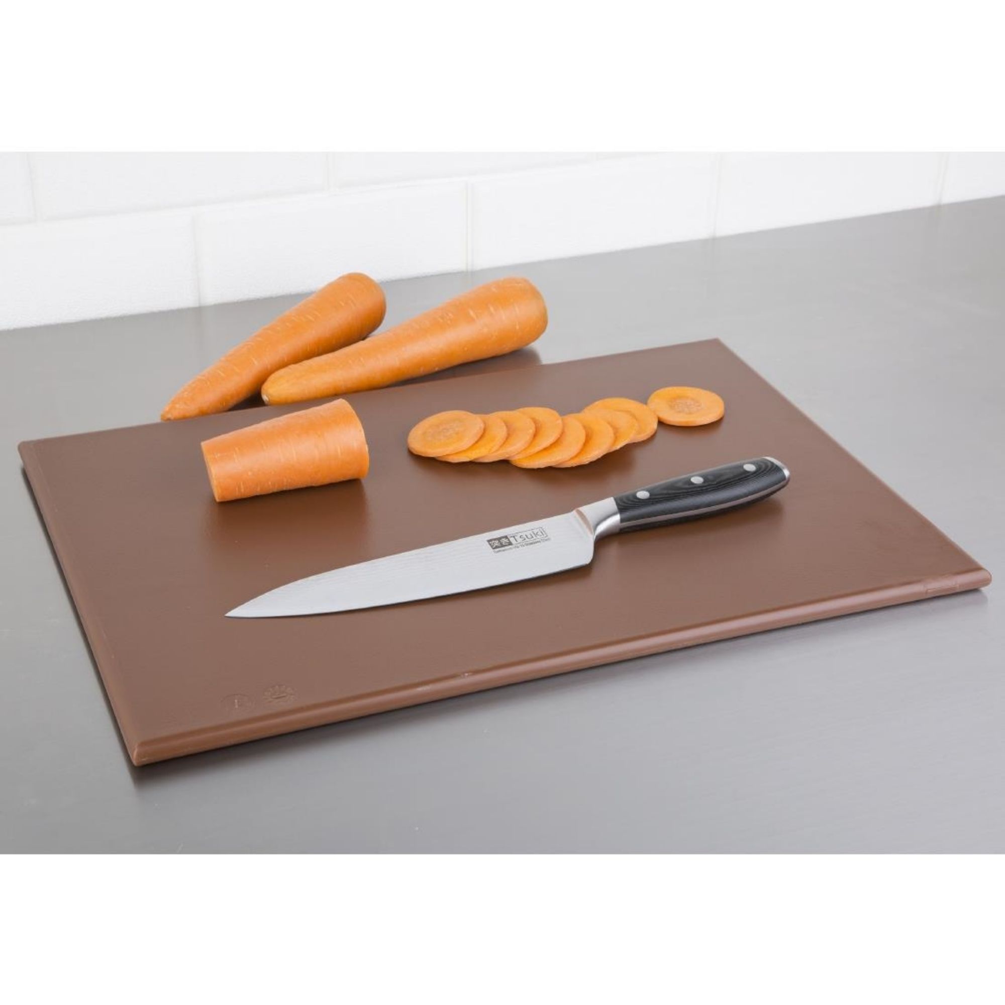 Picture of Hygiplas High Density Antibacterial Brown Chopping Board 455x305x12mm