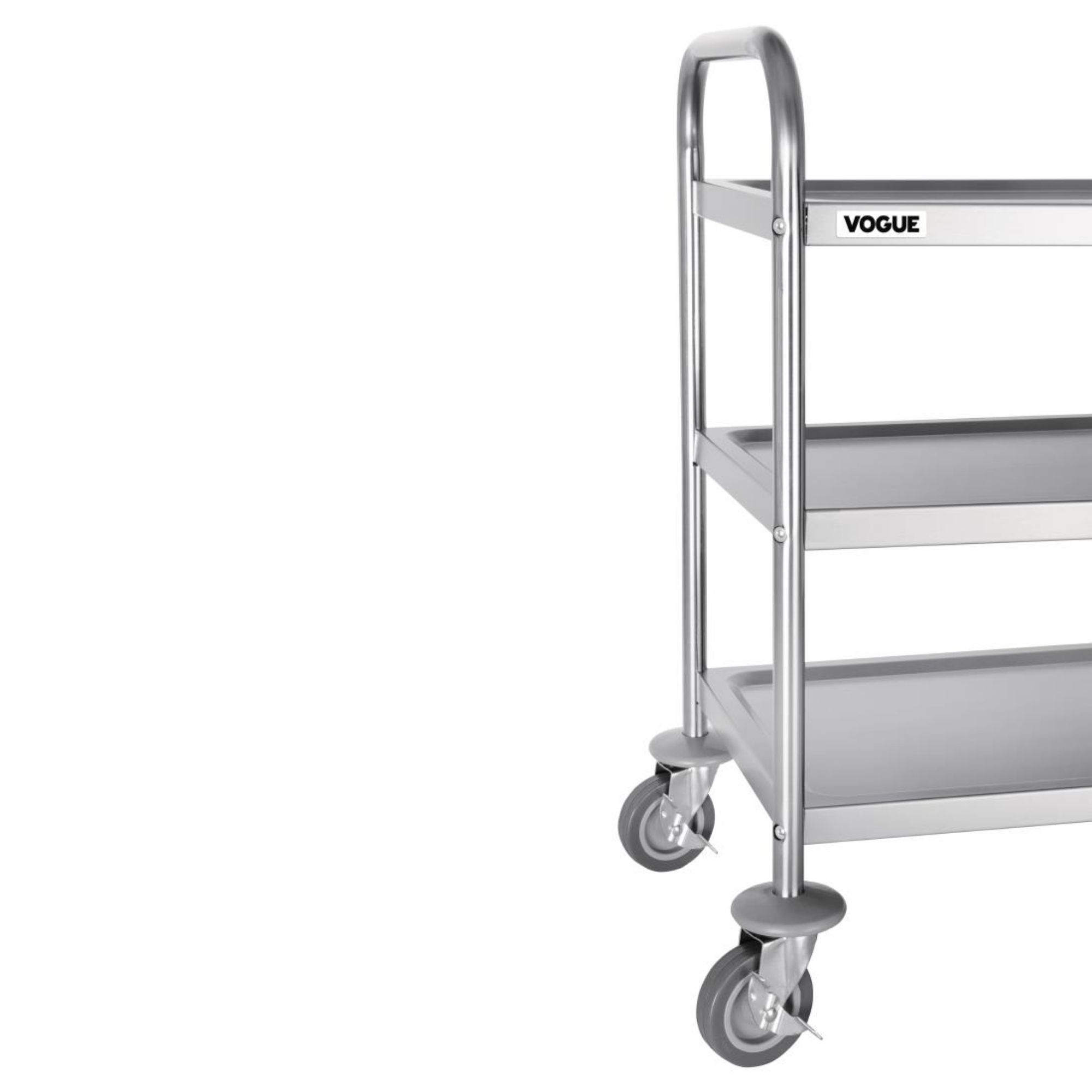Picture of Vogue Stainless Steel 3 Tier Clearing Trolley Small