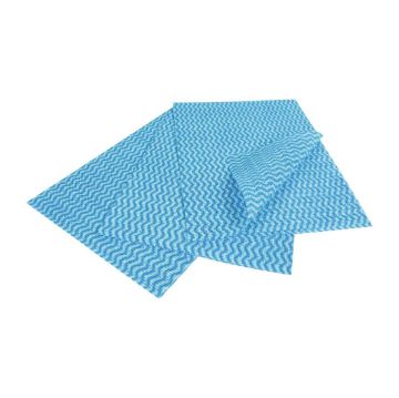 Picture of EcoTech Envirowipe Antibacterial Compostable Cleaning Cloths Blue (25 Pack)