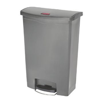 Picture of Rubbermaid Slim Jim Step On Front Step Pedal Bin Grey 90Ltr