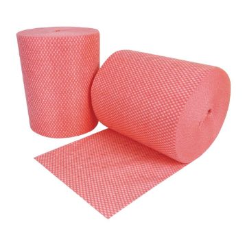 Picture of EcoTech Envirolite Super Antibacterial Cleaning Cloths Red (Roll of 2 x 500)