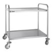 Picture of Vogue Stainless Steel 2 Tier Clearing Trolley Large